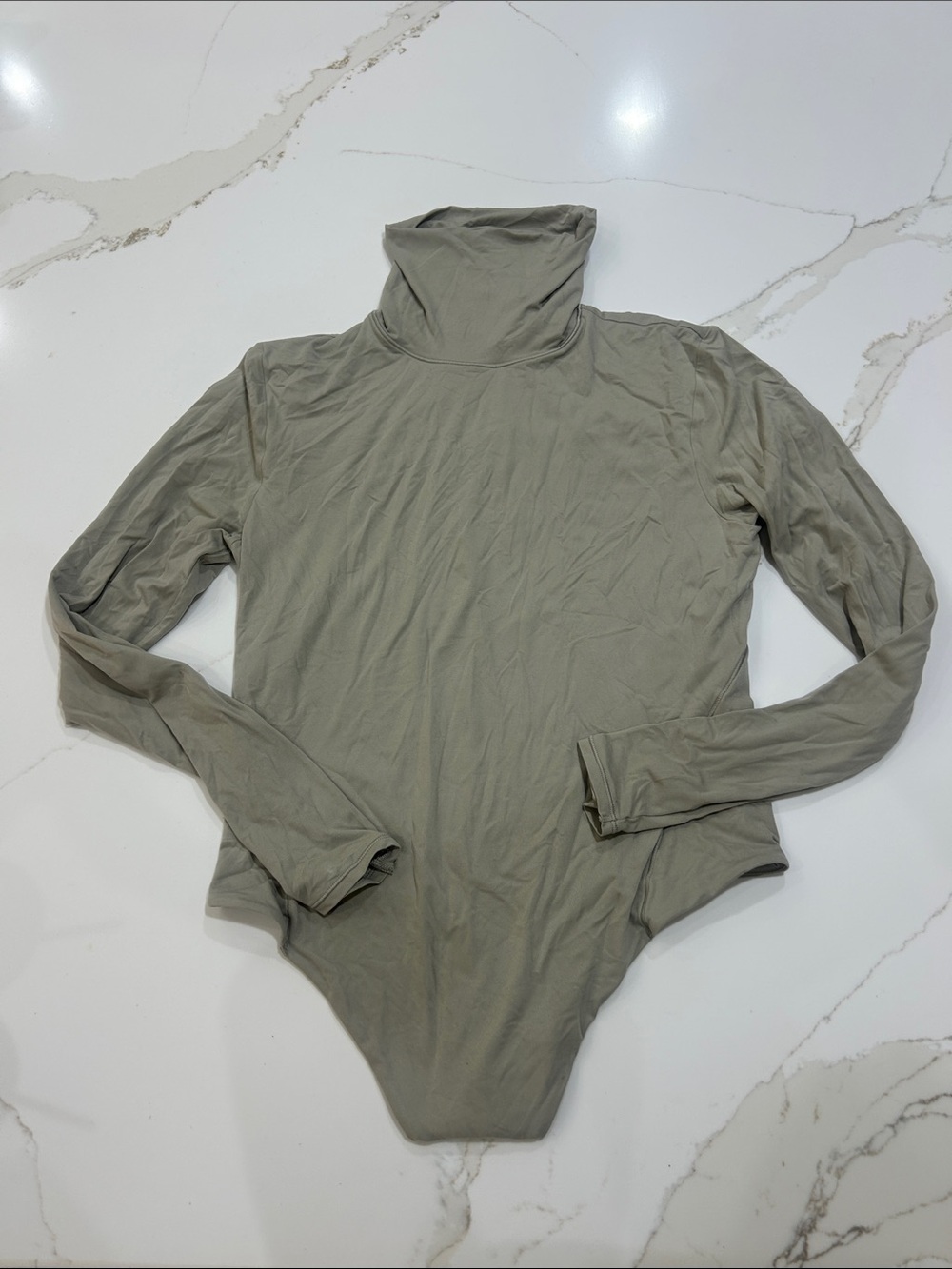 lululemon athletica Olive Green Long Sleeve Turtleneck Bodysuit